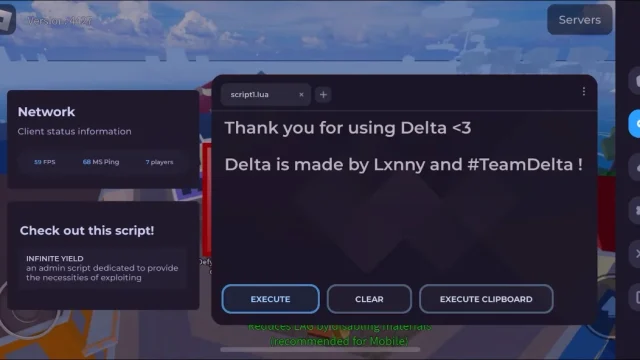 Delta Lua Executor для Роблокса на Андроид