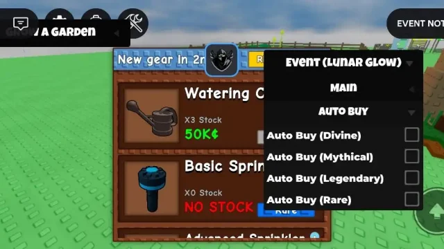 Grow a Garden Roblox JA Garden Hub скрипт автопокупка семян ивент