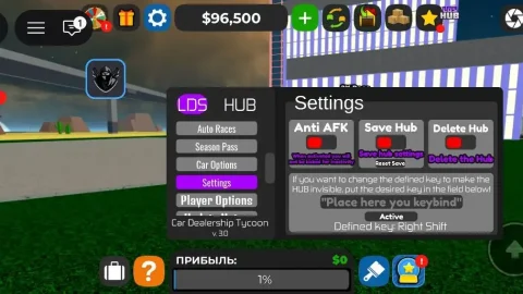 Скрипт на Car Dealership Tycoon в Roblox Без Ключа [Auto Farm, Auto Races]