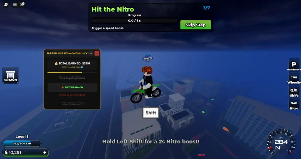Скрипт на Район прыжков на колесах в Roblox без ключа — N-PREM HUB