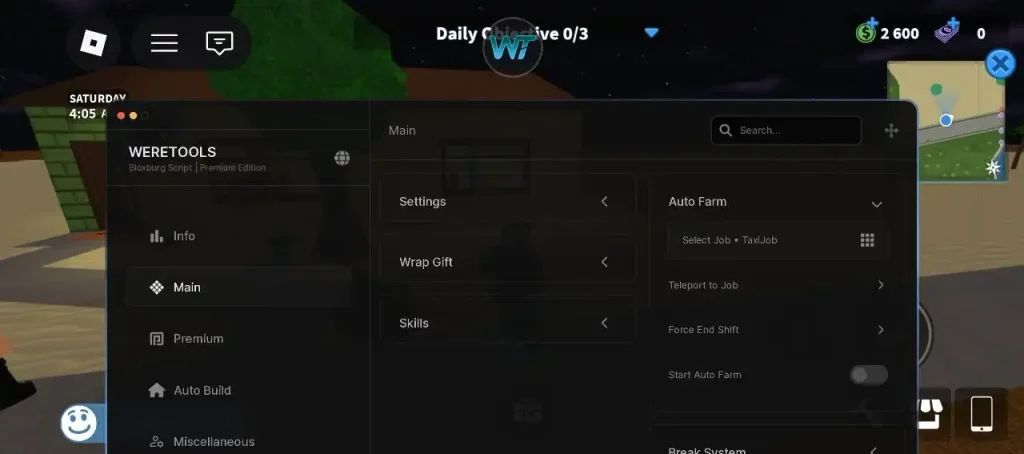 Скрипт на Welcome to Bloxburg в Roblox без ключа — WereTools