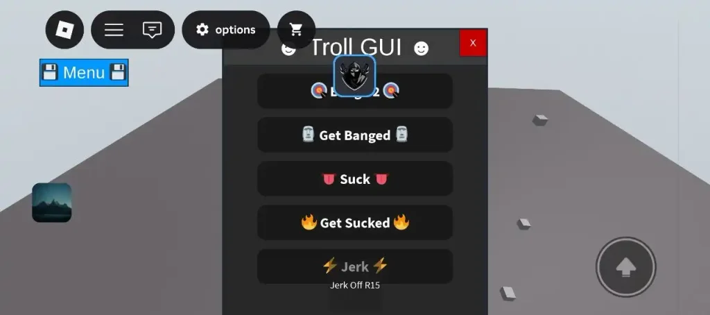 Скрипт v2 для Роблокс (Troll GUI)